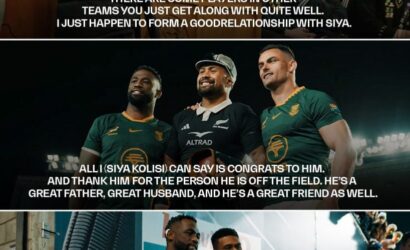 ‘He’s a great father’: All Blacks’ Ardie Savea praises Springboks captain Siya Kolisi