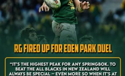 ‘It’ll be a helluva’: RG Snyman on the Springboks’ chance to end All Blacks drought at Eden Park