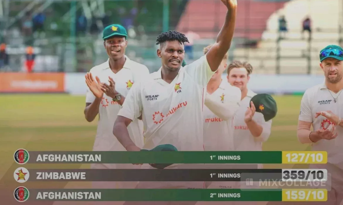 Zimbabwe’s Chevrons Crush Afghanistan to Claim First Home Test Win in 12 Years