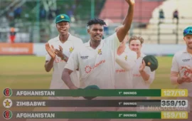 Zimbabwe’s Chevrons Crush Afghanistan to Claim First Home Test Win in 12 Years