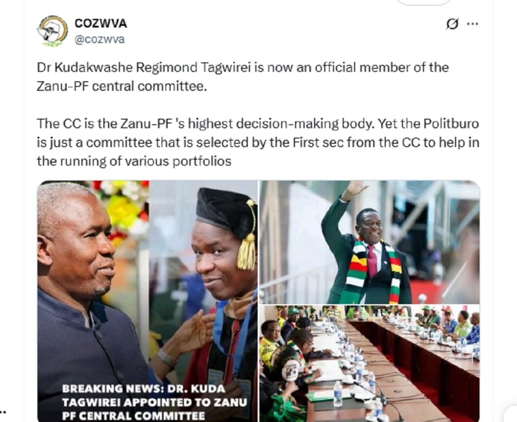 Kuda Tagwirei ZANU-PF Central Committee