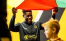 Future mighty warrior: Marshal Munetsi and his daughter tours Wolves facilities