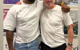 In pictures: Springboks captain Siya Kolisi gives Arsenal legend a special gift
