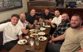 In pictures: England’s Joe Marler joins the Springboks dinner in London