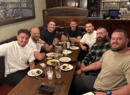 In pictures: England’s Joe Marler joins the Springboks dinner in London