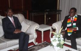 In pictures: Hakainde Hichilema finally visits President Mnangagwa for the first time