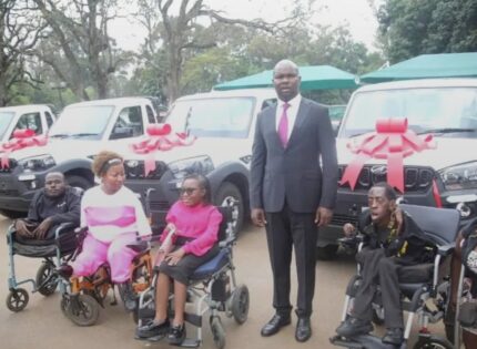 President Mnangagwa Gifts Mahindra Vehicles and Wheelchairs to Greatman, Chipo Muchegwa and Others