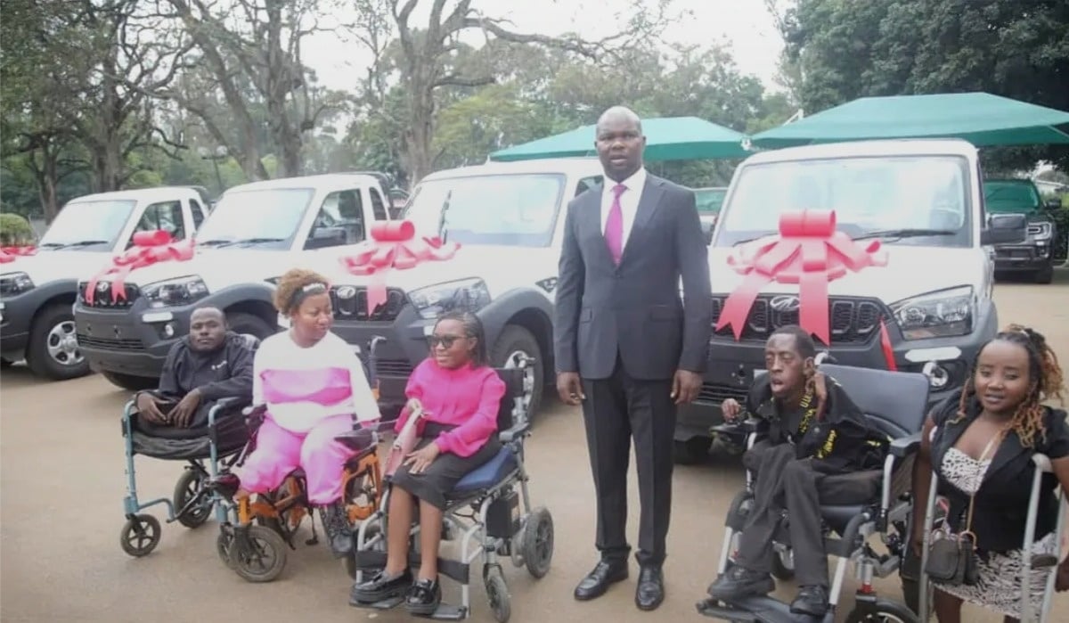 President Mnangagwa Gifts Mahindra Vehicles and Wheelchairs to Greatman, Chipo Muchegwa and Others