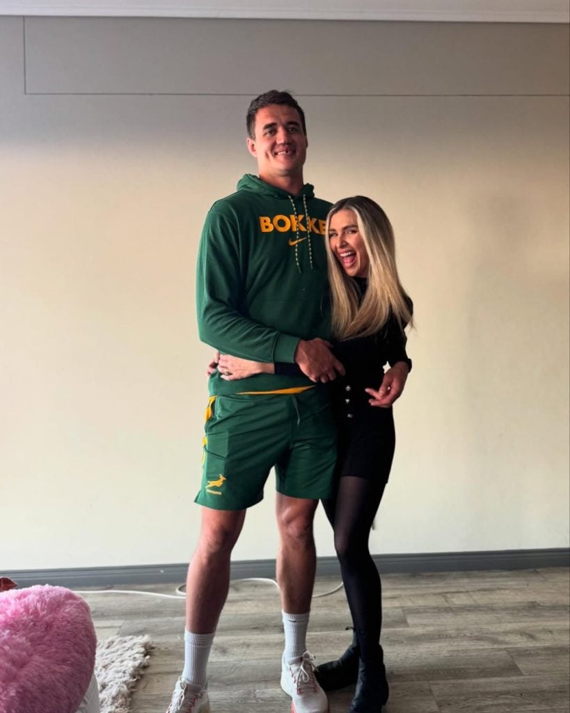 Springboks Franco Mostert wife red card