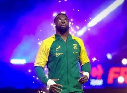 ‘Always our first lady’: Rachel Kolisi impress fans celebrating Siya’s 100th cap