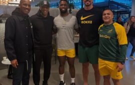 Watch: Didier Drogba and Thiery Henry’s jokes left Siya Kolisi in stitches