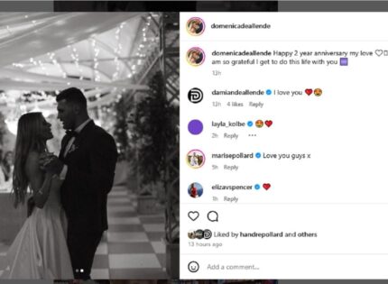 Wedding pics: Springbok Damian de Allende celebrates anniversary