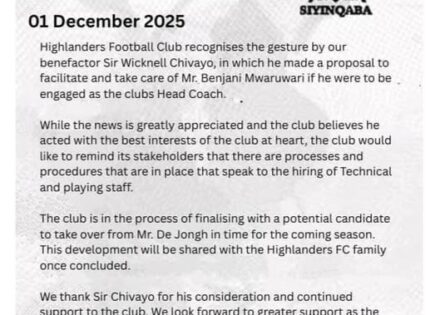 Highlanders responds to Chivayo’s Benjani Mwaruwari offer at 11pm