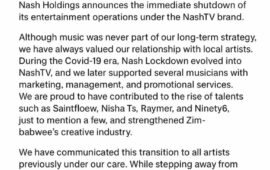 It’s over: Tinashe Murarisi quits music and drops all musicians