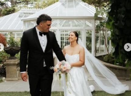 Pictures: Inside All Blacks star Tamaiti Williams fancy wedding