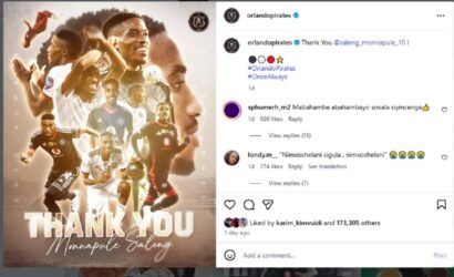 FAREWELL: Another big name left Orlando Pirates after five years