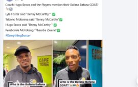 Teboho Mokoena picks Benni McCarthy as Bafana GOAT: Mofokeng disagrees