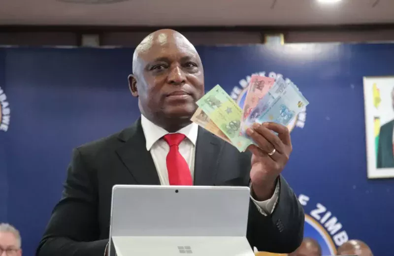 Reserve Bank of Zimbabwe RBZ Governor John Mangudya Big 5 ZiG banknotes Financial Express 1280px t