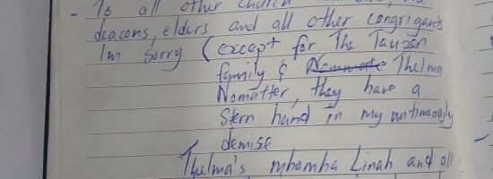 Canaan last note