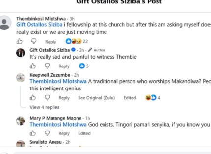 ‘Does God really exist?’ UFIC member speaks after Mnangagwa’s US$2 million donation